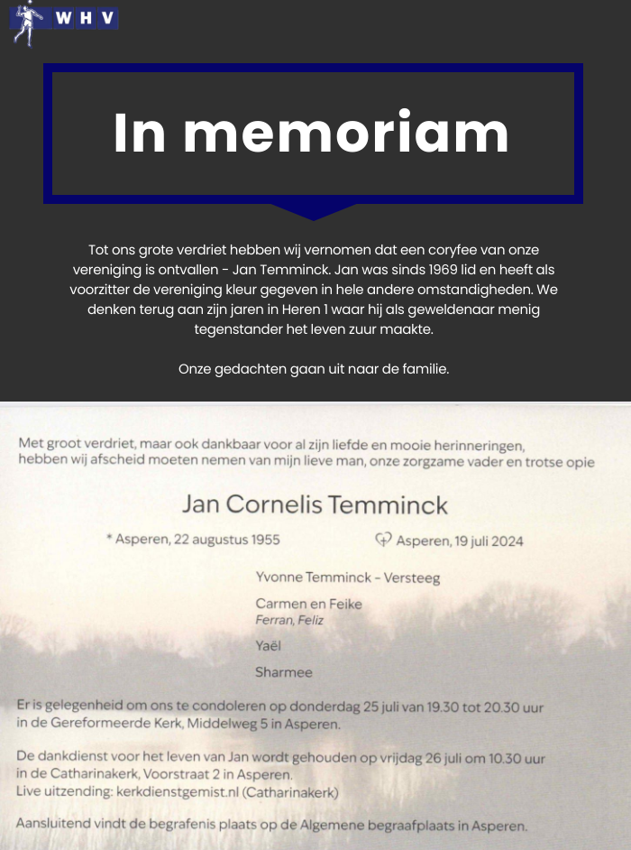 In memoriam Jan Temmink
